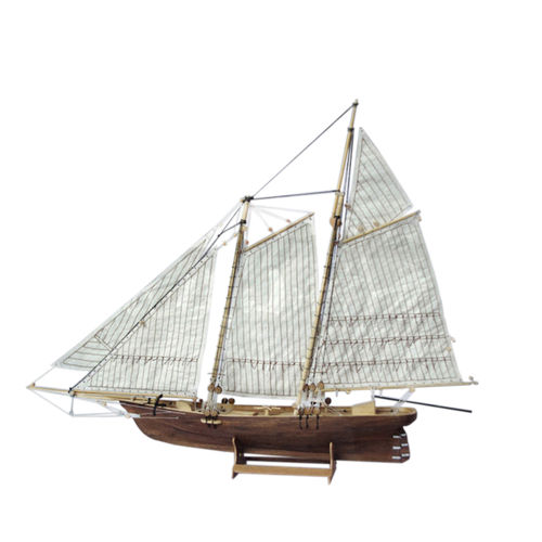 1: 120 DIY de madeira Assembléia Vela Navio Modelo clássico Sailing Boat laser Brinquedos Quebra-cabeça de corte de processo