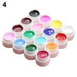 12/16 Pcs Mix Colors Glitter Acrílico UV Gel Builder Professional Nail Art Tips Set