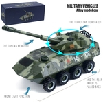 1:43 8 rodas veículo blindado forma puxar para trás som brinquedo leve para crianças Vehicle Mobile toy