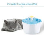 1.6L Automático Pet Fonte de Água Beber Silencioso Dispensador de Água Elétrico Tigela Alimentador para Gatos Cães Vários Animais de Estimação com 1 Mat