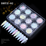 12 cores de beleza do prego etiqueta DIY Dedo Nail Art Diamante prego Glitter Sequins