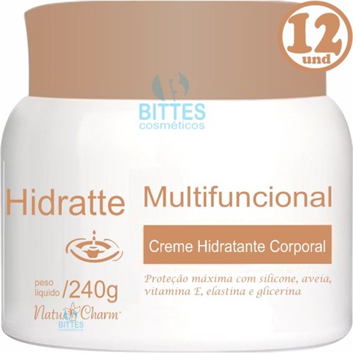 12 Creme Hidratante Corporal Multi Funcional Natu Charm Cosméticos Hidratte