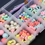 12 diferentes tipos colorido acr¨ªlico Beads Toy DIY colar e pulseira For Kids