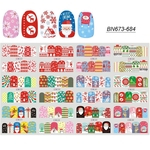 12 Estilo / Set Natal adesivos de unhas Nail Fashion decalques Nail Art Sticker