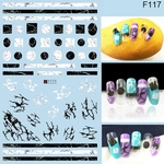 1 Folha Carta Panda Decalque Nail Art Stickers DIY Dicas Decoração Manicure Ferramentas