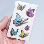 1 folha 3D borboleta colorida Body Art Tatuagens temporárias Transferência de Waterproof Sticker Não tóxico Redbey