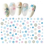 1 Folha De Floco De Neve Decalques De Flores Nail Art Adesivos Dicas Diy Decoração Manicure