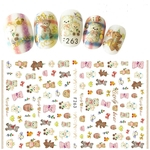 1 Folha De Floco De Neve Flor Decalques Nail Art Stickers Dicas DIY Manicure Decoração