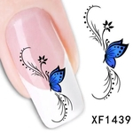 1 folha de nail art sticker transferência de água flor borboleta decalques dicas diy decoração