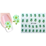 1 Folha De Transferência De Água Nail Art Stickers Flower Design Manicure Tips Decal Decor