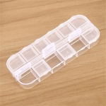12 Grids Cosmetic Organizer loja Qtip Container caixa transparente pequeno