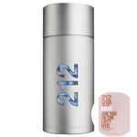 212 Men Carolina Herrera Eau de Toilette-Perfume Masculino 100ml+212 Vip Rosé-Feminino