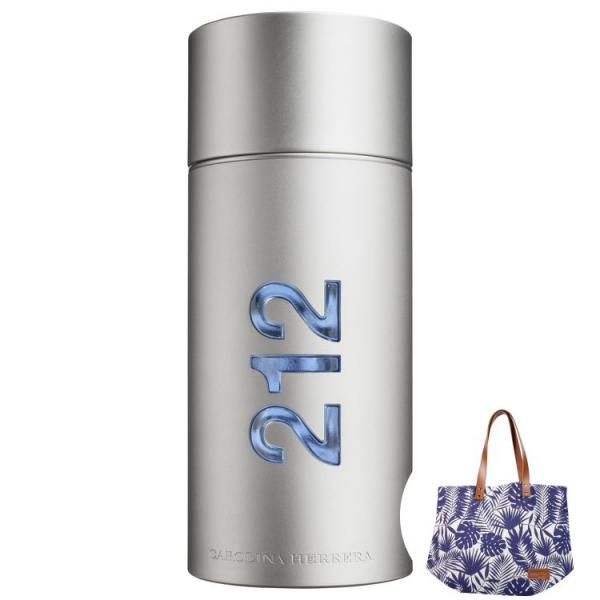 212 Men Carolina Herrera Eau de Toilette - Perfume Masculino 100ml+Bolsa Estampada Beleza na Web