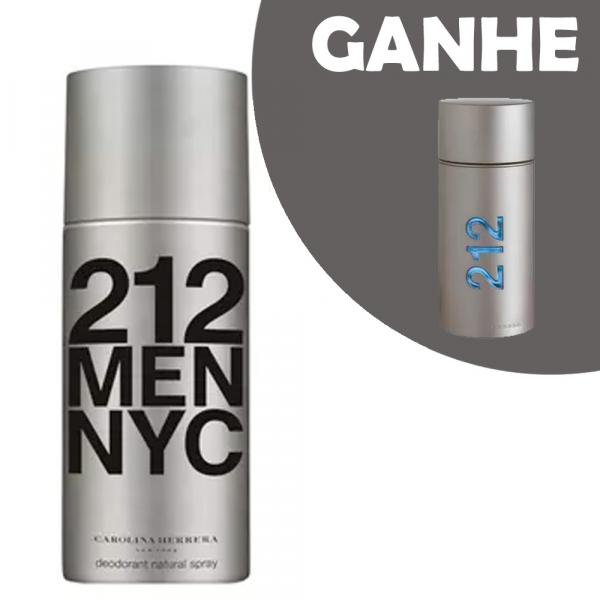212 Men NYC Carolina Herrera - Desodorante Masculino Spray + Miniatura
