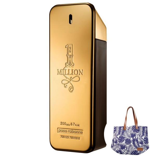 1 Million Paco Rabanne Eau de Toilette - Perfume Masculino 200ml+Bolsa Estampada Beleza na Web