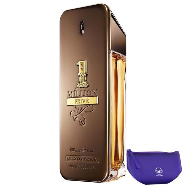 1 Million Privé Paco Rabanne Eau de Parfum - Perfume Masculino 100ml+Necessaire Roxo com Puxador
