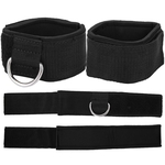 1 Pair Fitness Ankle Straps D-Ring Ankle Cuffs for Gym Training