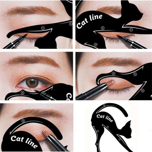 1 Par Gato Delineador Guias Fácil Maquiagem Rápida Ferramenta Eye Liner Stencils Templates