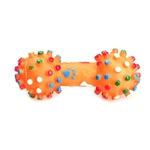 1 Pc Pet Dog Mastigar Brinquedo Macio Osso Em Forma de Brinquedo Squeaky com Ponto Colorido para Cachorro