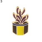 1 Pc Unisex Jóias Presente Roupas Lapela Emblema Plantas Padrão Esmalte Broche Pin