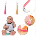 1 Pcs de alta qualidade New Baby Safety alimentação colher macia do bebê Silicone Colher Colher de Bebé Feeder Talheres