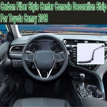 1 Pcs Estilo Fibra De Carbono Console Central Decoração ABS Strip Interior Console Display Moulding Trim para Toyota Camry 2018