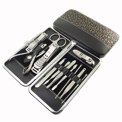 12 Pcs Set Manicure Set Manicure Pedicure Cortador de Unhas Scissors Grooming Kit