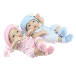 12 Polegada Completa Silicone Renascer Boneca Recém-nascidos Gêmeos Bebê Menina Boneca Presente De Aniversário