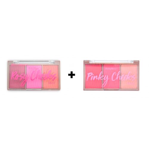 1 Unidade Blush Pink Cheeks + 1 Unidade Blush Rosy Cheeks com Iluminador