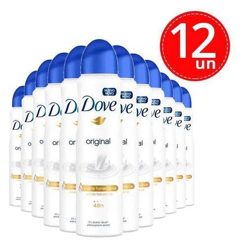 12 Unidades Desodorante Antitranspirante Aerosol Dove Original 150ml