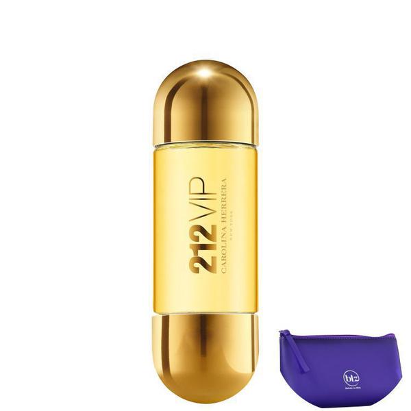 212 VIP Carolina Herrera Eau de Parfum - Perfume Feminino 30ml+Necessaire Roxo com Puxador em Fita
