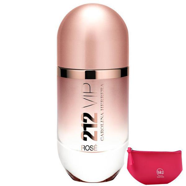 212 VIP Rosé Carolina Herrera Eau de Parfum - Perfume Feminino 50ml+Necessaire Pink com Puxador