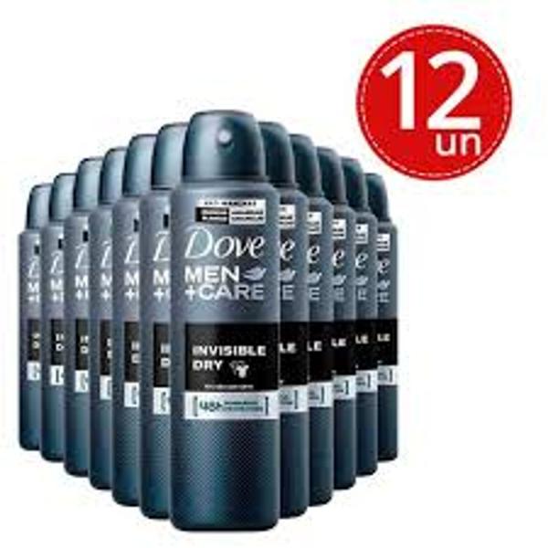 12 X 150 ML Desodorante Aerosol Antitranspirante Masculino - Men+Care Sem Perfume 150ml - Dove