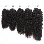 Clipe Kinky Curly Weave Máquina brasileira Cabelo Remy em extensões do cabelo humano Cabeça Natural Full Color 7 peças / set