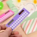 10 centímetros Régua Calculadora Solar Cartão Mini Cálculo Student Calculator Multifuncional Arithmetic