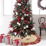 120 centímetros Tamanho Grande Plaid impressão da árvore de Natal saia Decorações para o Início Tapete