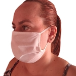 5 Mascara Proteção Facial TNT Duplo C/ Elástico