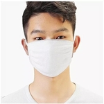 10 Máscaras de Tecido Algodão Dupla Camada Anatômica Branco- Lavável Reutilizável