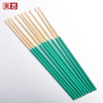 Amyove Lovely gift 10 Pcs de bambu de madeira ouvido Cleaner Colher Anti-Skid Verde Rubber Handle Earpick Earwax Removal com macia capa de silicone