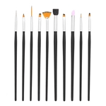 10 Pcs Nail Art Brush Set Gel UV escova prego Carving