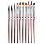 10 PCS / Set Pen-de-rosa metálicas Bar UV Gel Pen Linha Flor Pen Set