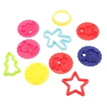 10 Peças De Plástico 3d Massa Argila Cookie Molde Conjunto Crianças Brinquedo Educacional Presente