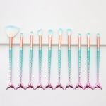 10 Pieces Maquiagem Brushes Set Cosmetic Fundação Blush em Pó Kit de Ferramentas