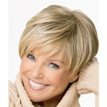 10 Inches Women Fashion Sexy Synthetic Fluffy Women Wigs Short Hair Wig Full straight Blonde wig
