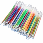 100 cores Recargas Watercolor Neon Glitter Pastel Arte Substituir suprimentos Recargas Gel Pen Escritório Escola