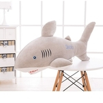 100% de brinquedos de pelúcia novo desenhos animados do tubarão grande 70 centímetros cinza tubarão para baixo algodão macio boneca lance travesseiro w2191 presente de Natal