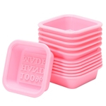 100% MÃO sabão feito de silicone reutilizável Mold-de-rosa DIY Praça sabonetes artesanais Moldes Micro-ondas, forno, frigorífico e lava-louças