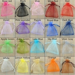 100 Pcs Strong Sheer Organza Wedding Jewelry Candy Beads Gift Pouch Bags