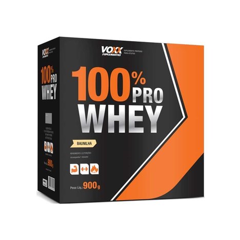 100% Pro Whey Voxx 900G - Baunilha