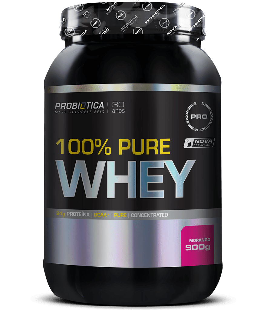 100% Pure Whey - Probiótica (+Brindes) (NATURAL, 900g)